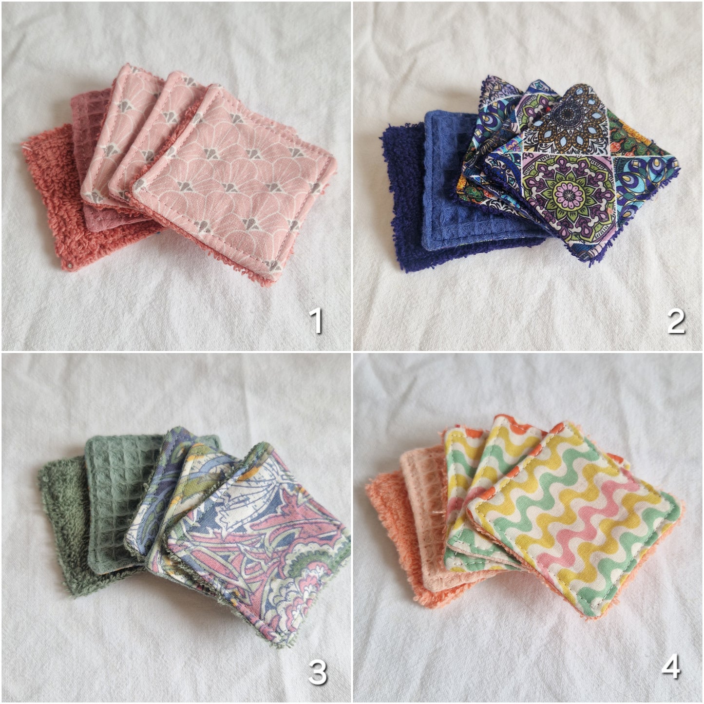 Lot 5 lingettes lavables pour vernis à ongles - Creations Colibri