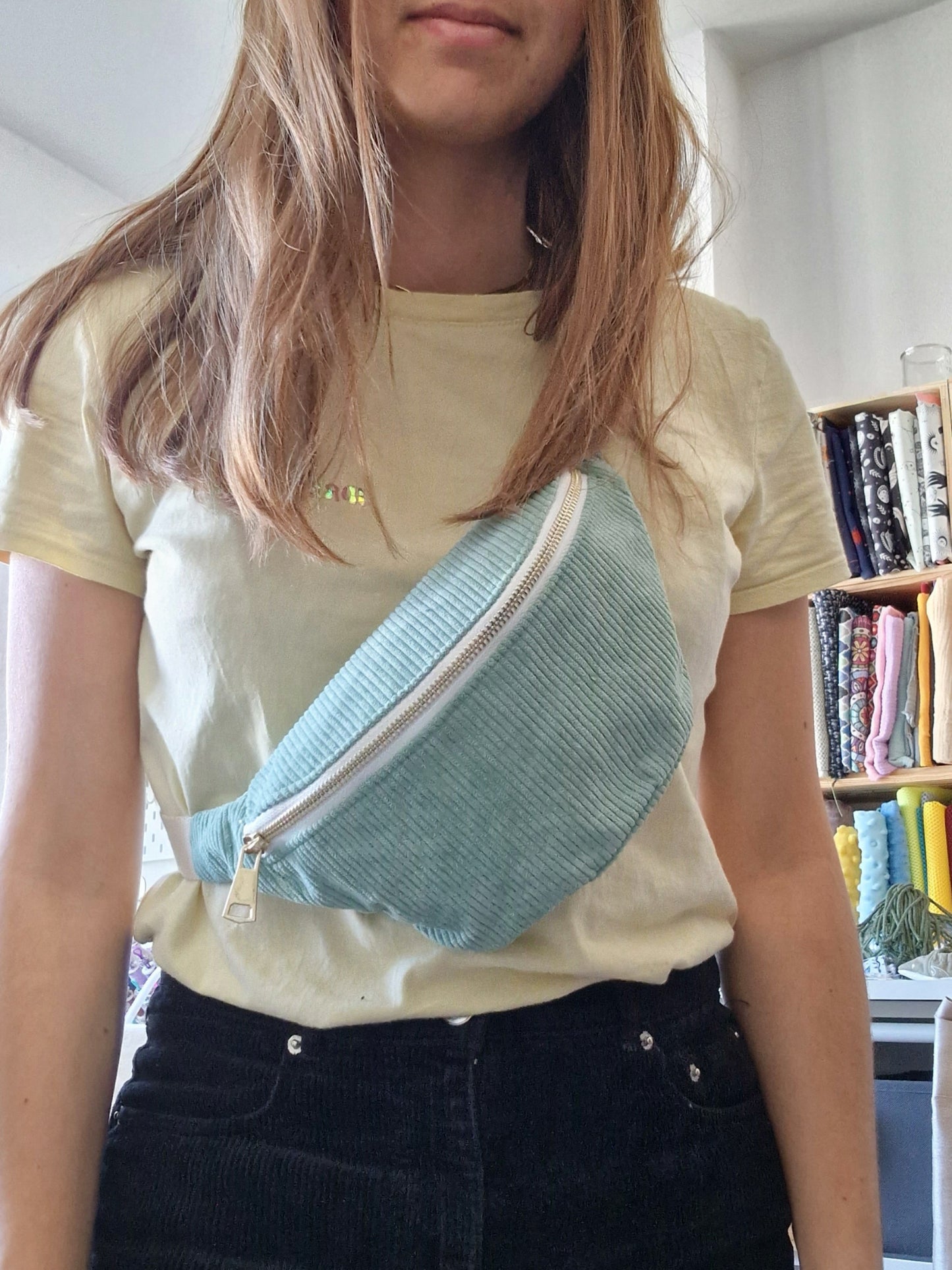 Sac Banane Bleu Céladon Taille Small
