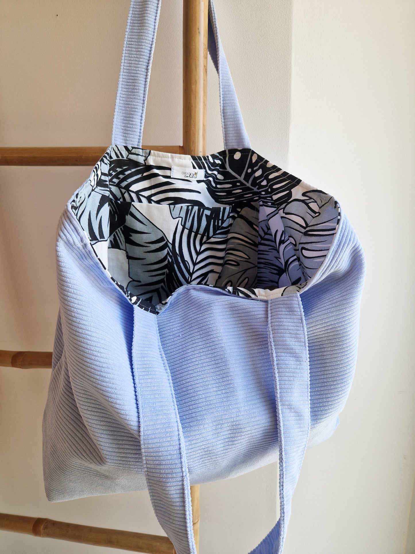 Sac en velours Bleu Ciel
