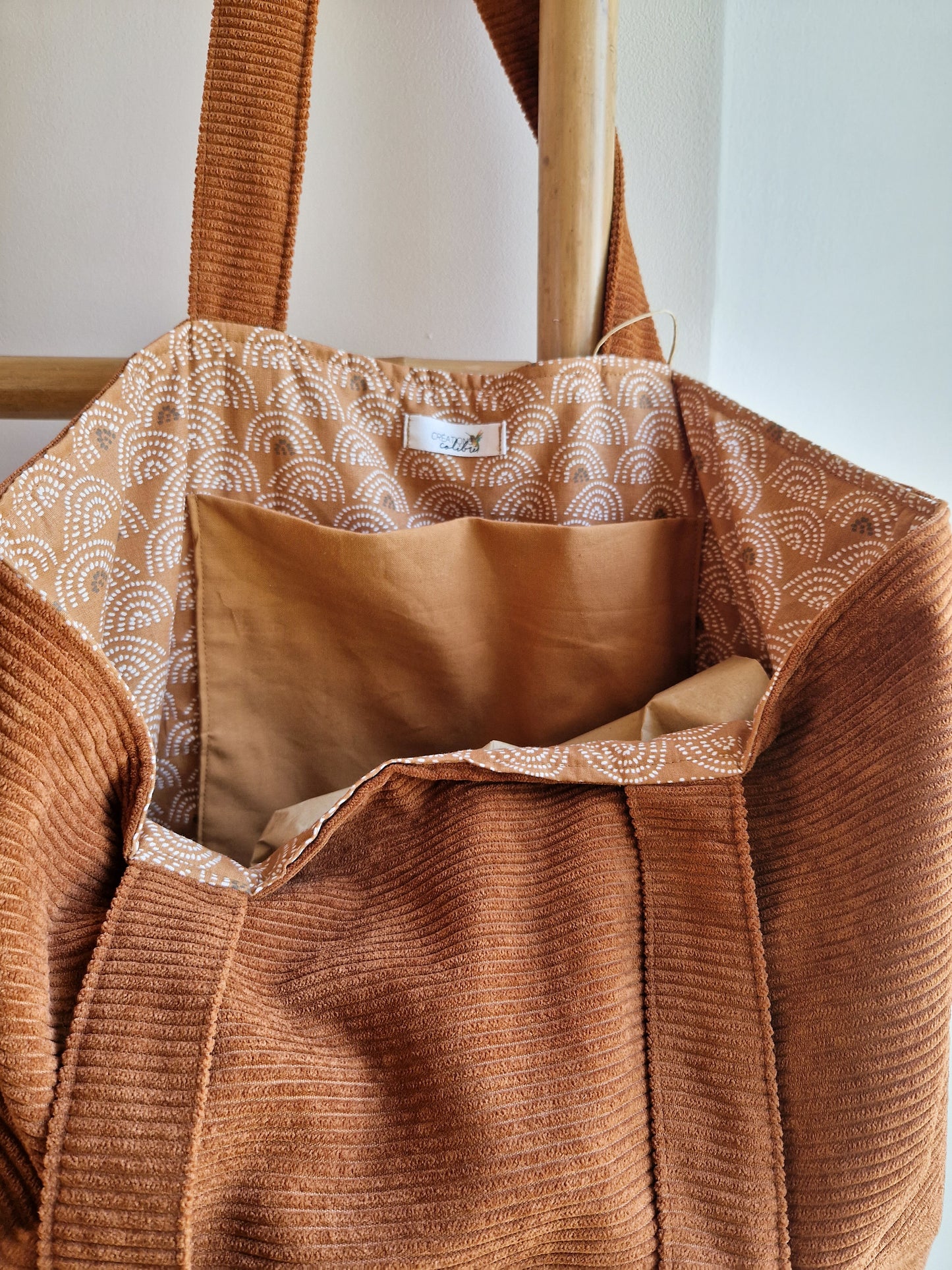 Sac en velours Caramel