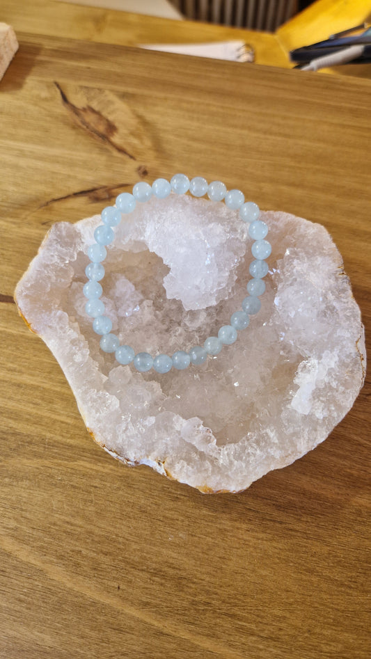 Bracelet lithothérapie - Aigue-Marine