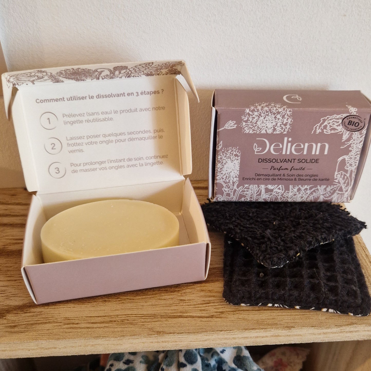 Lot 5 lingettes lavables pour vernis à ongles - Creations Colibri