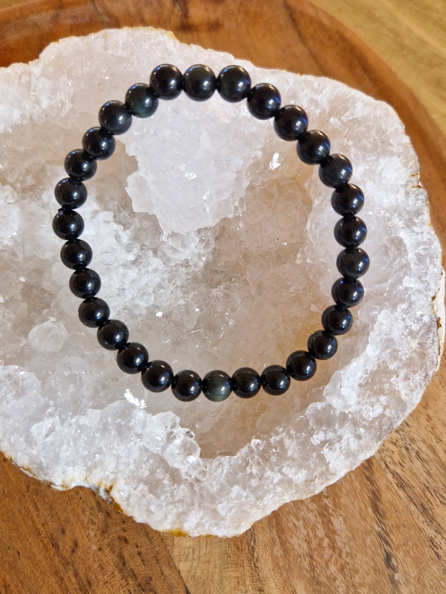 Bracelet lithothérapie - Obsidienne