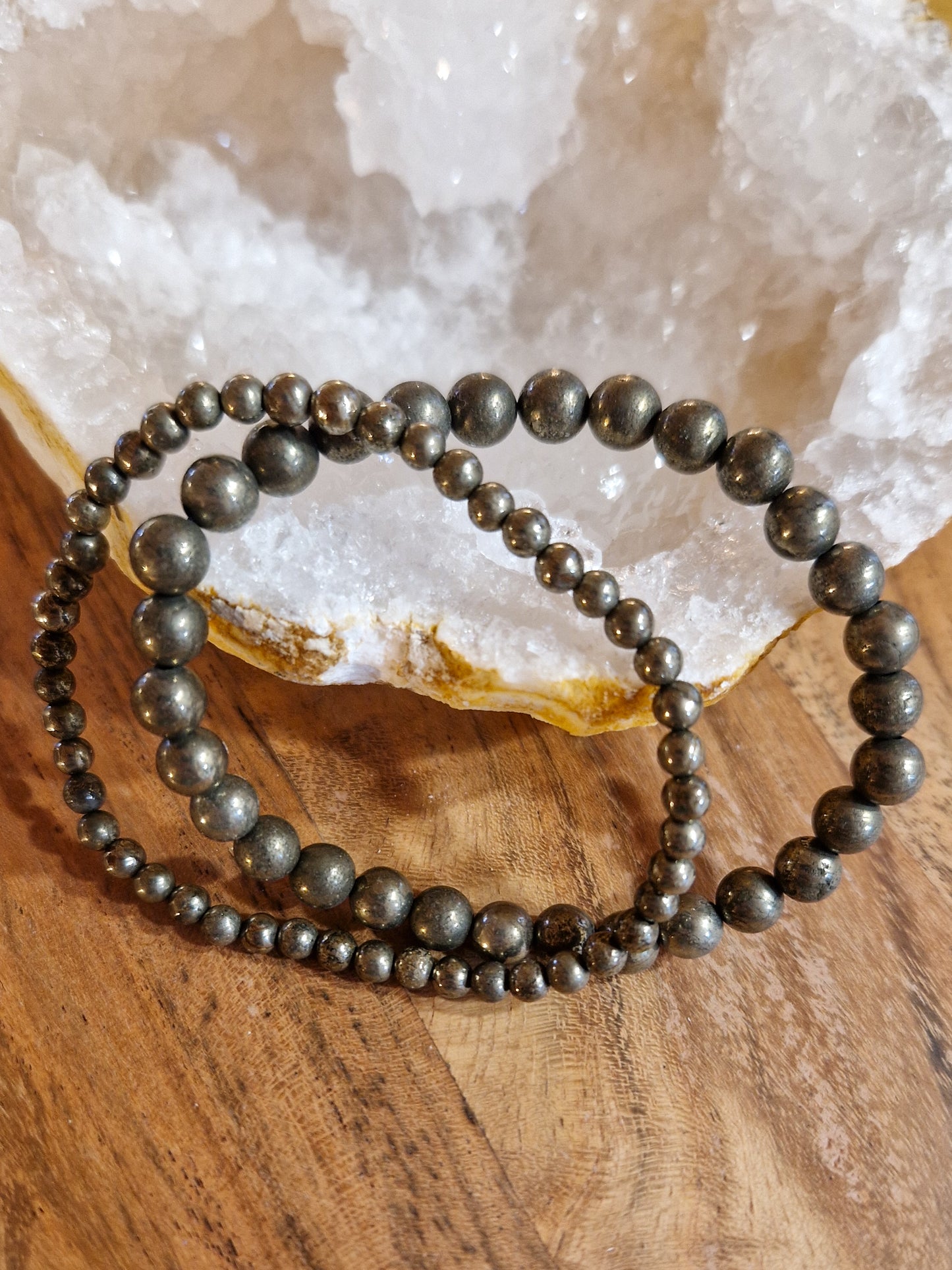 Bracelet lithothérapie - Pyrite