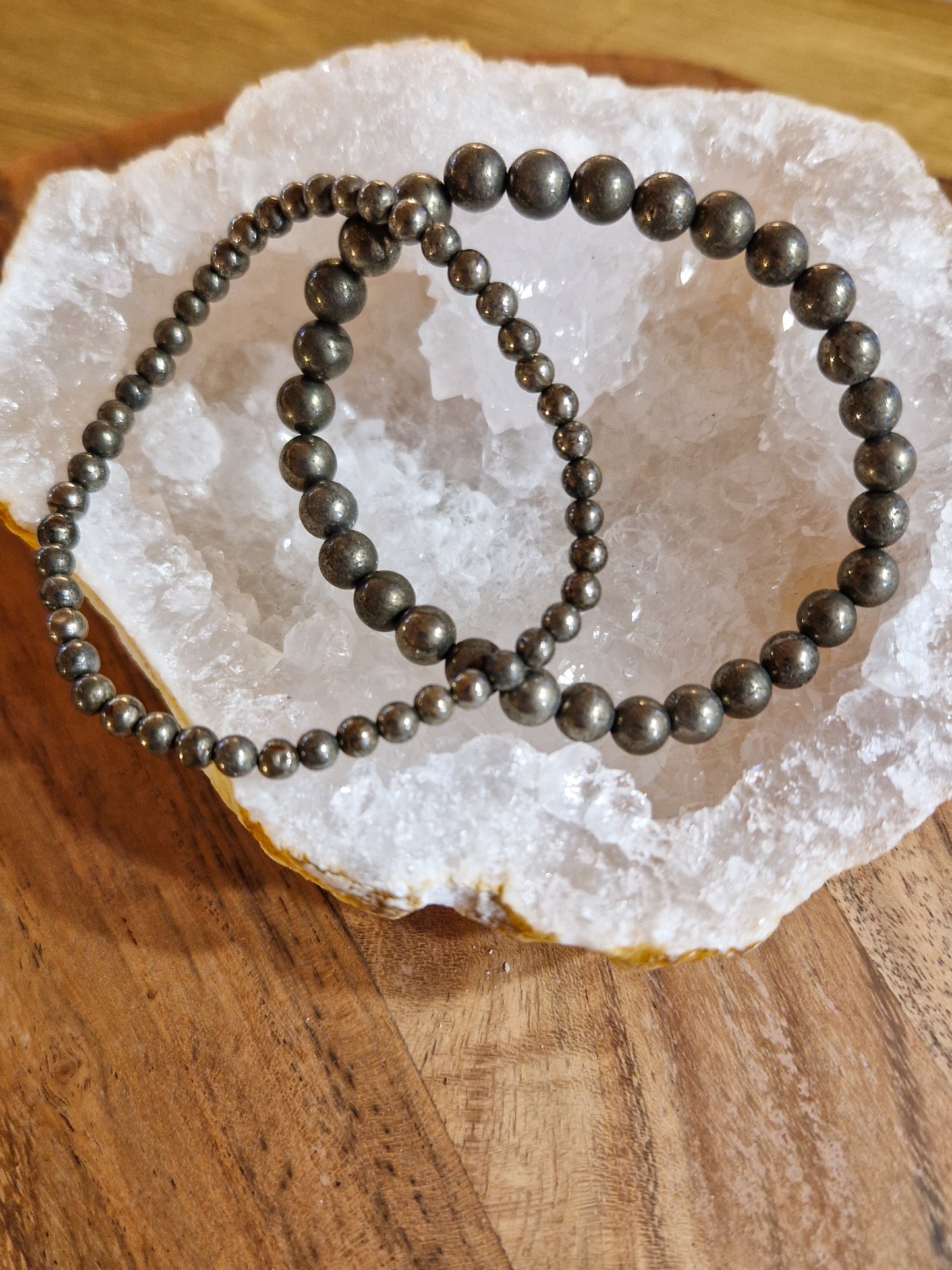 Bracelet lithothérapie - Pyrite