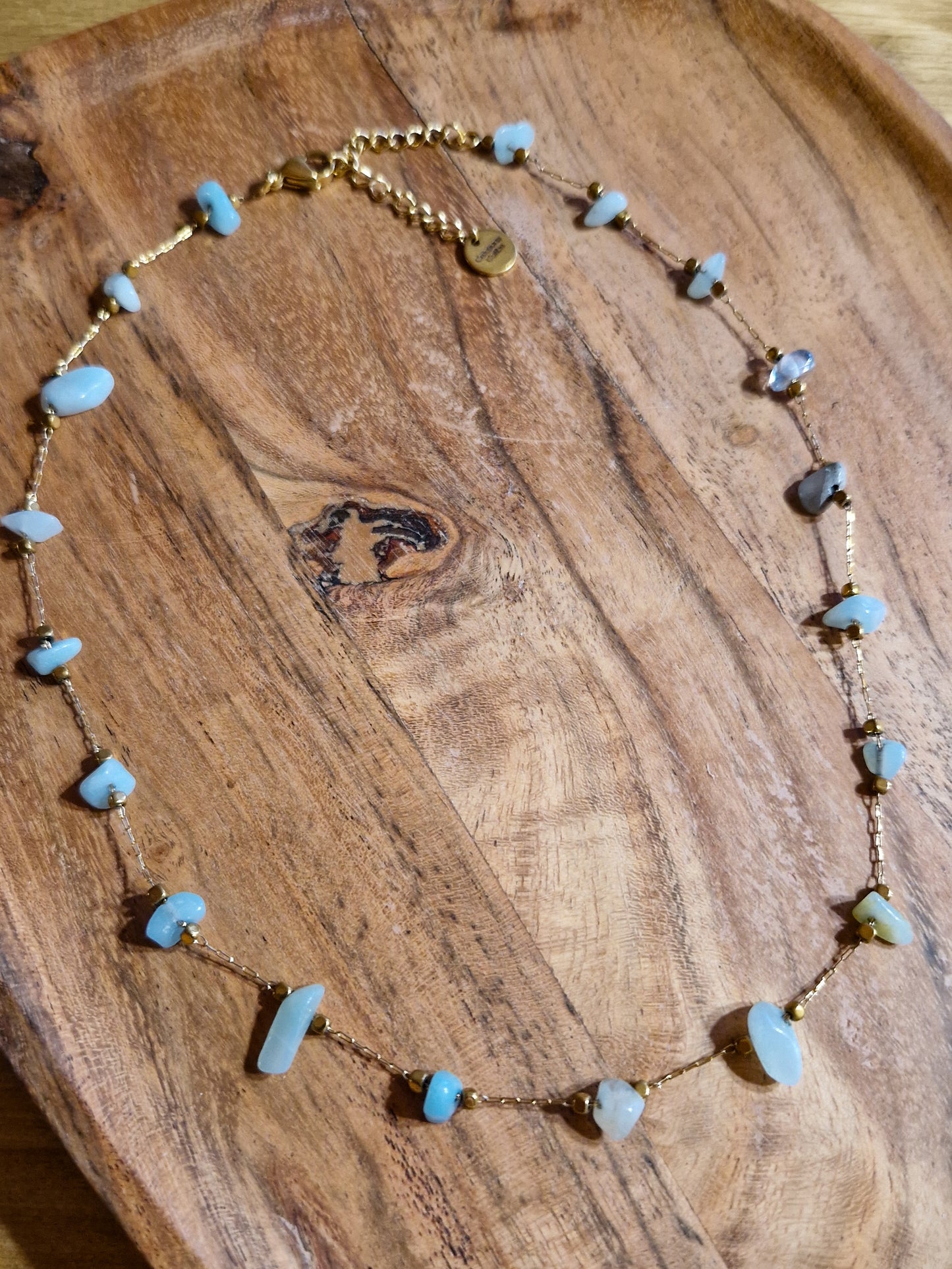 Ras de cou Olympe Amazonite