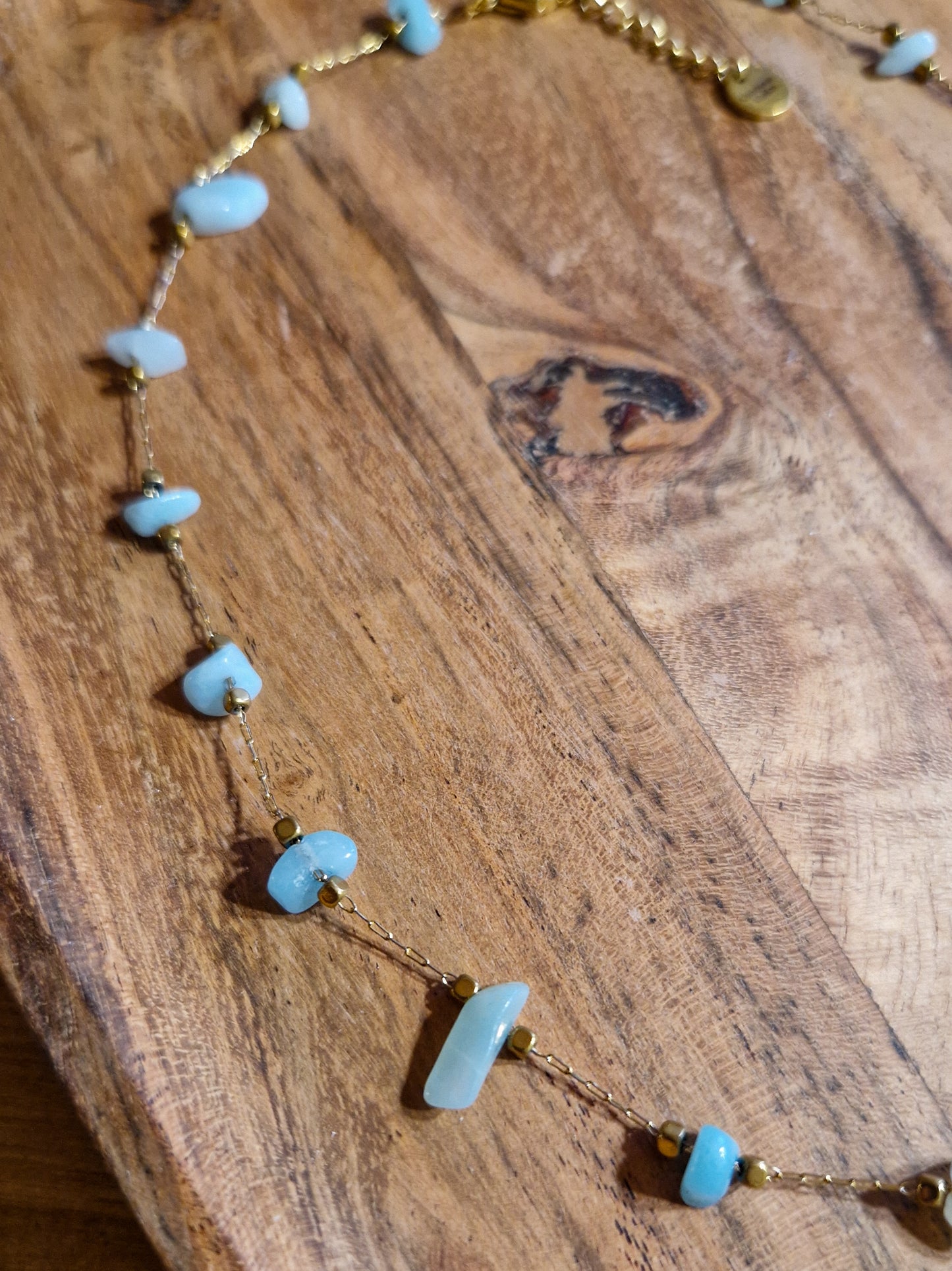 Ras de cou Olympe Amazonite