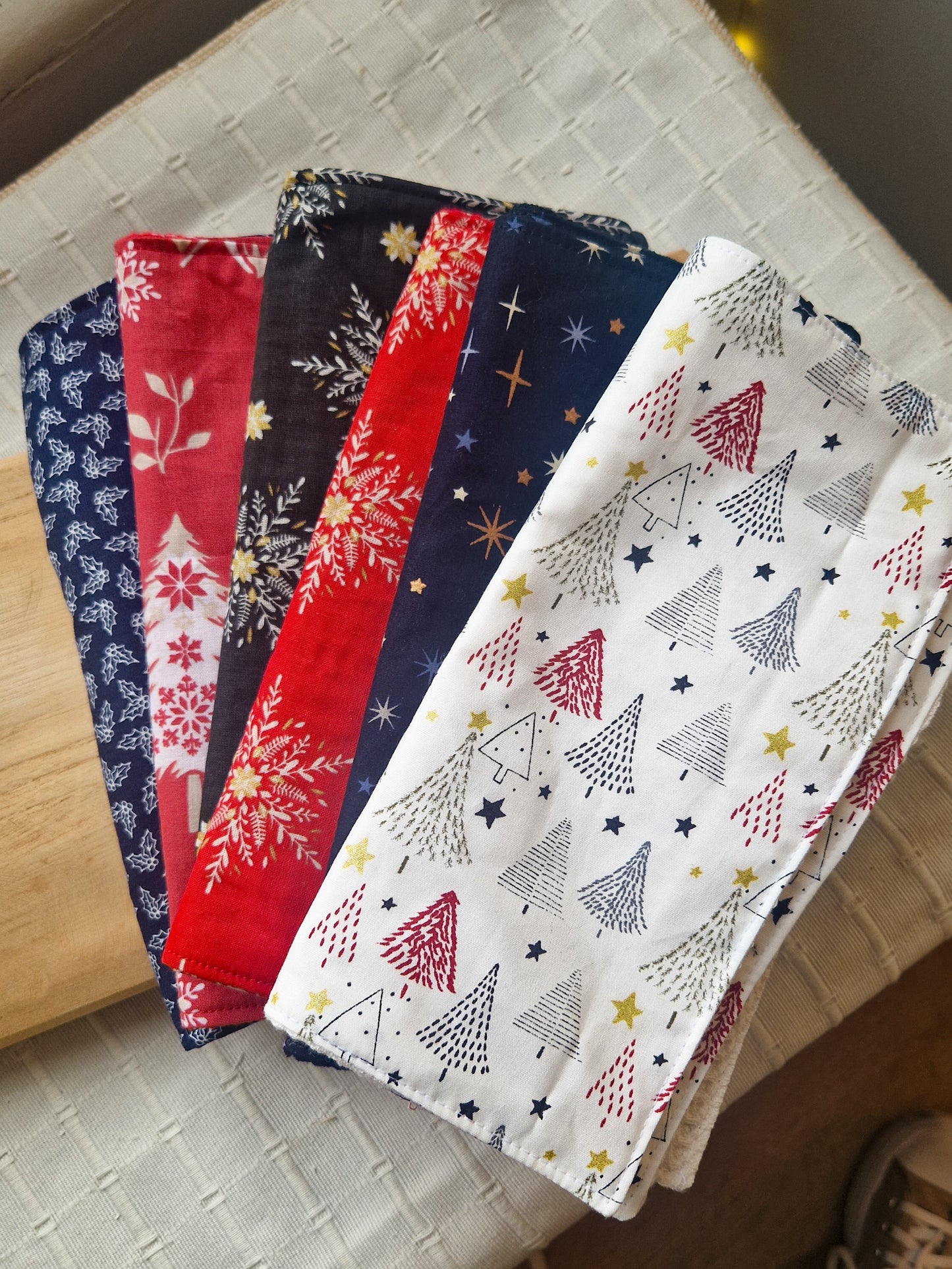 Duo de serviettes de table motif de Noël