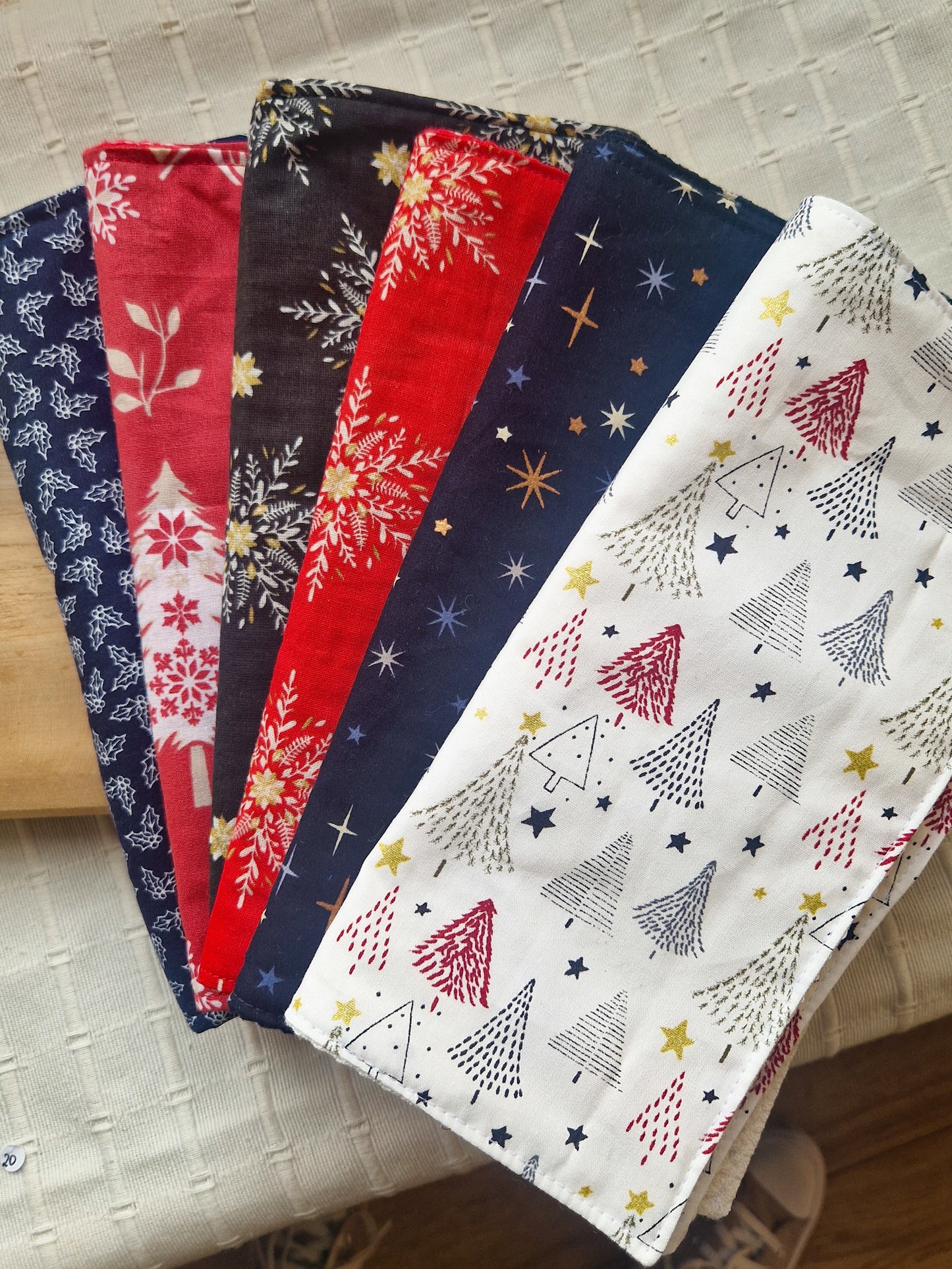 Duo de serviettes de table motif de Noël