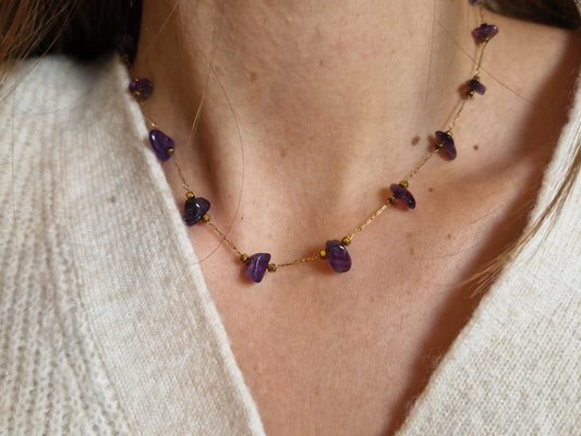 Ras de cou Olympe Améthyste