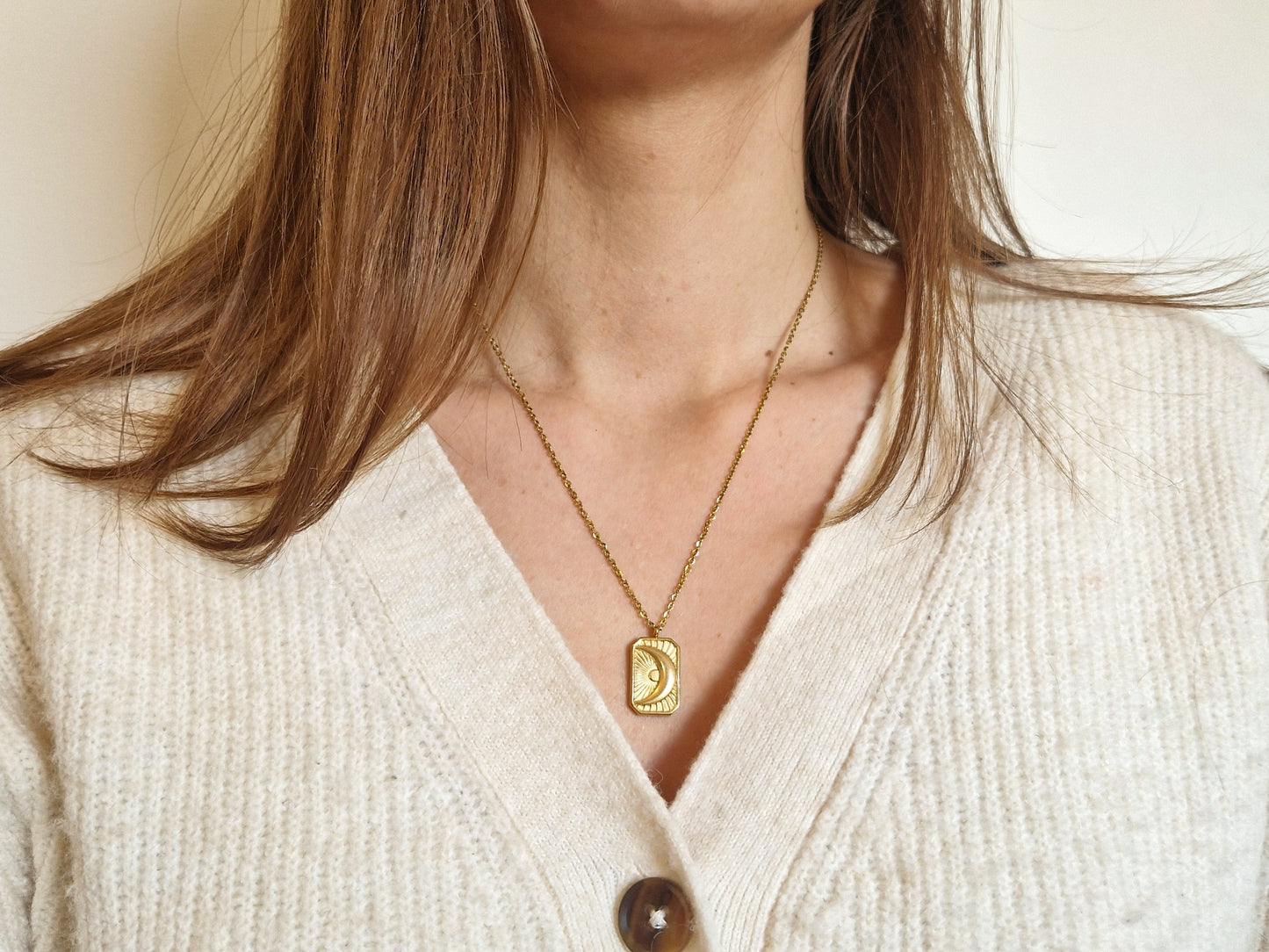 Collier Talisman Lune