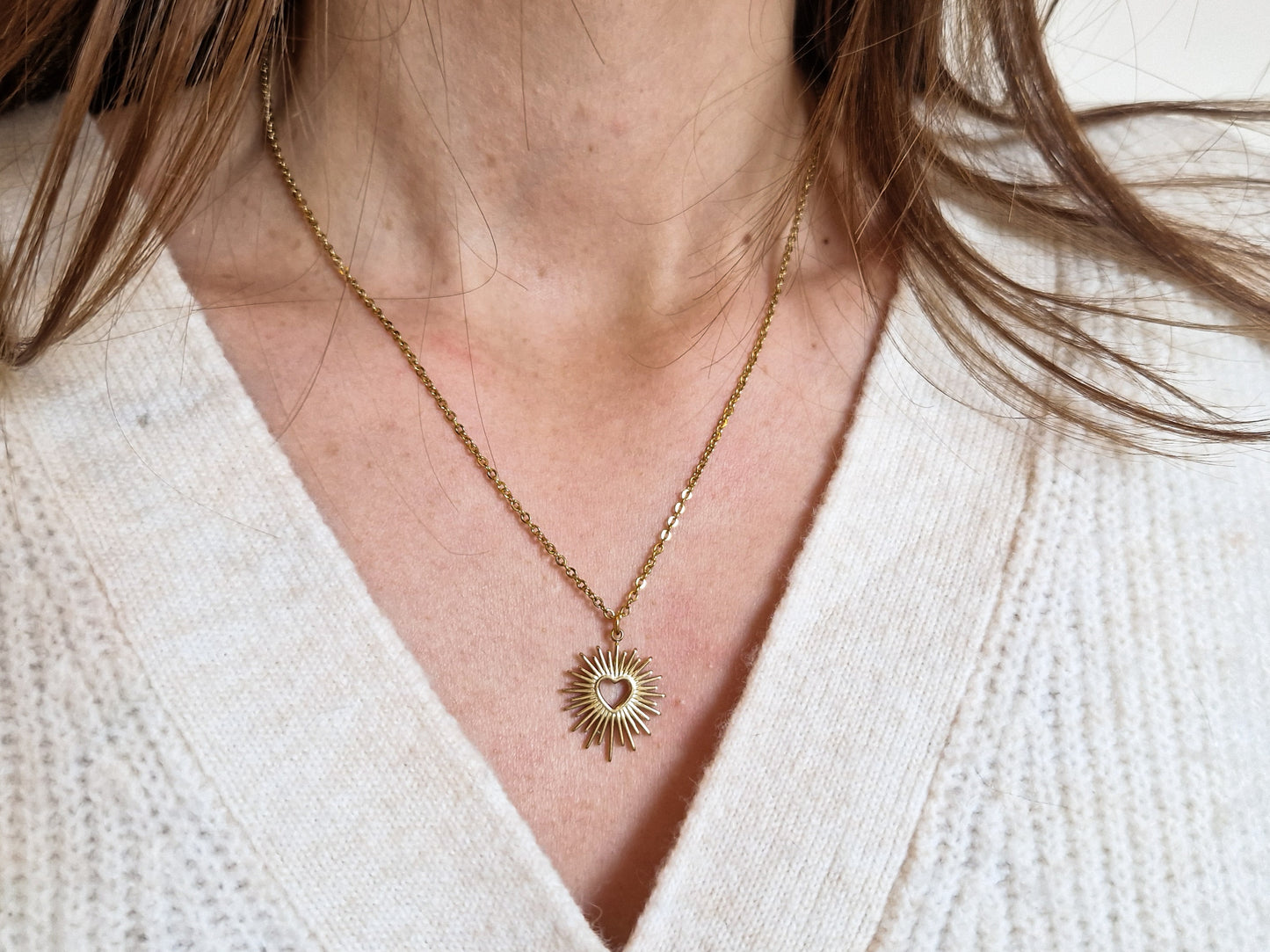 Collier Coeur Scintillant