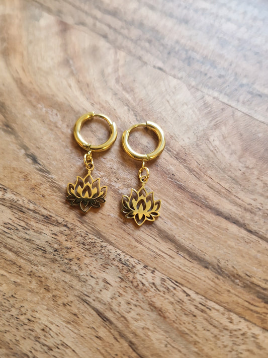 Boucles d'oreilles Nénuphar