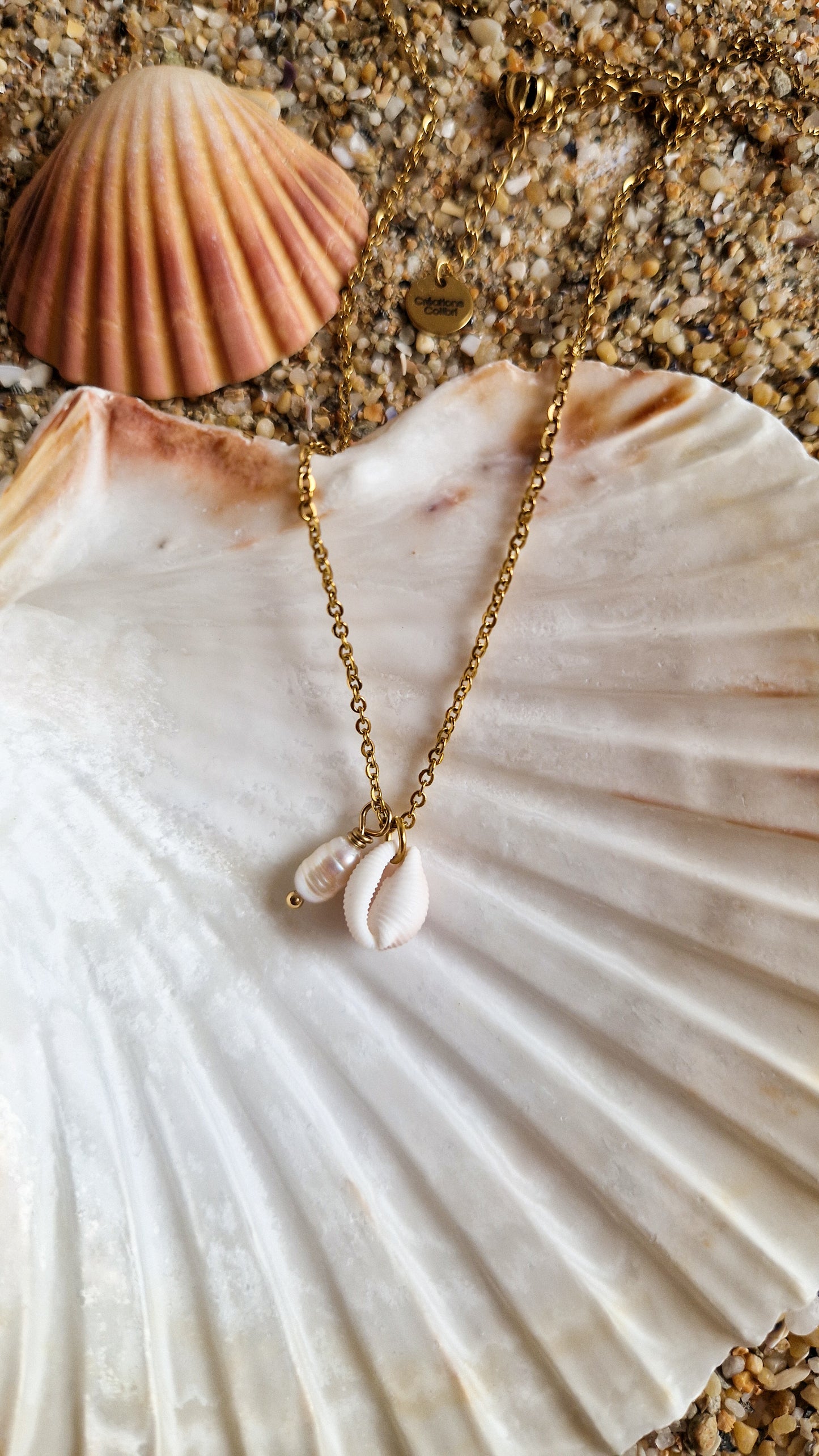 Collier Matahina - Perle d’eau douce et Grain de café