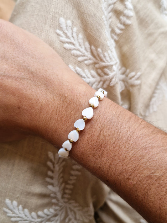 Bracelet Coeur nacre