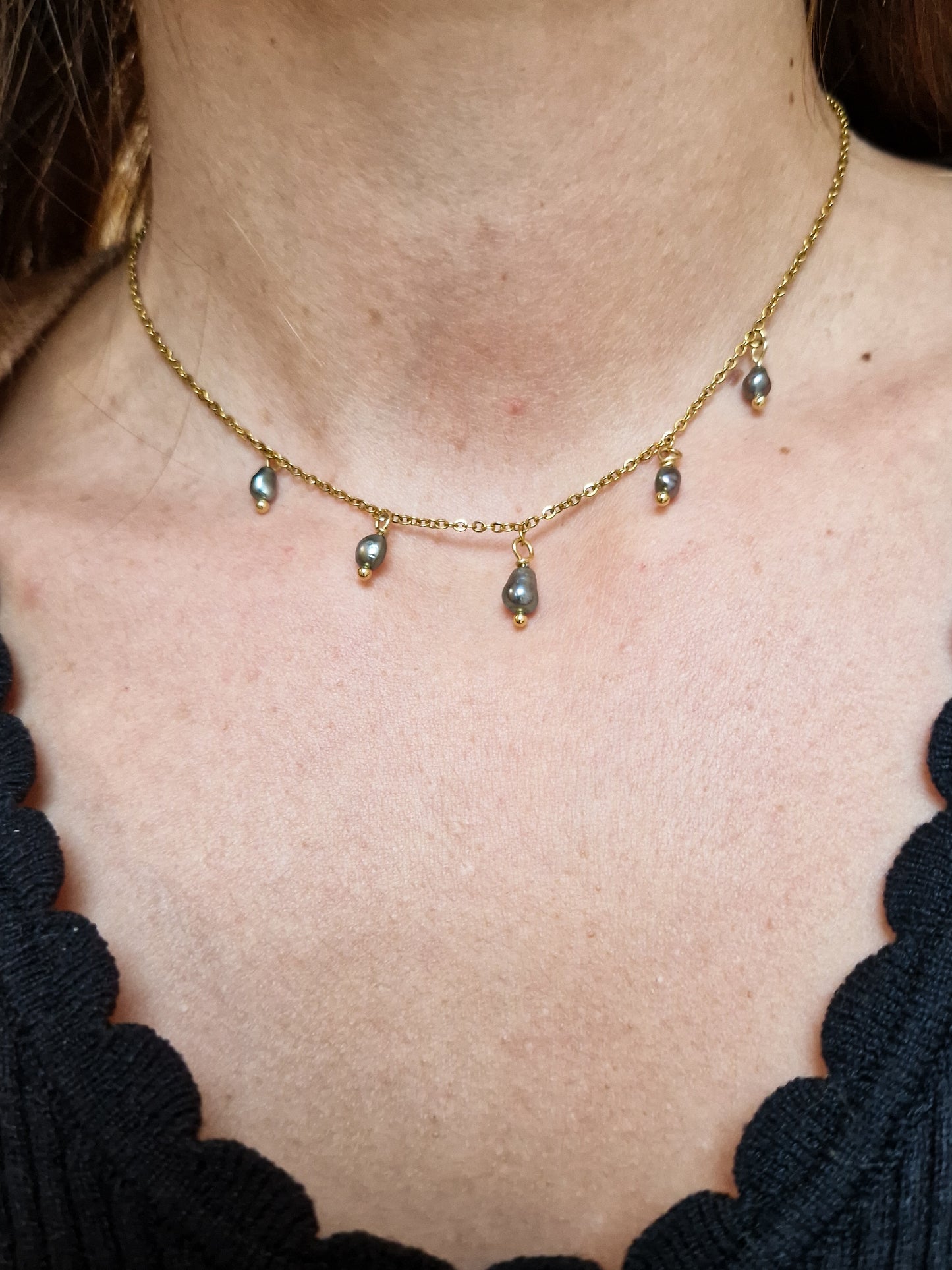 Ras de cou Tuamotu - Perles de Tahiti - Modèle unique