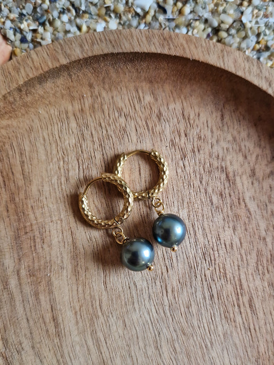 Boucles d’oreilles Poe - Perles de Tahiti - Modèle unique
