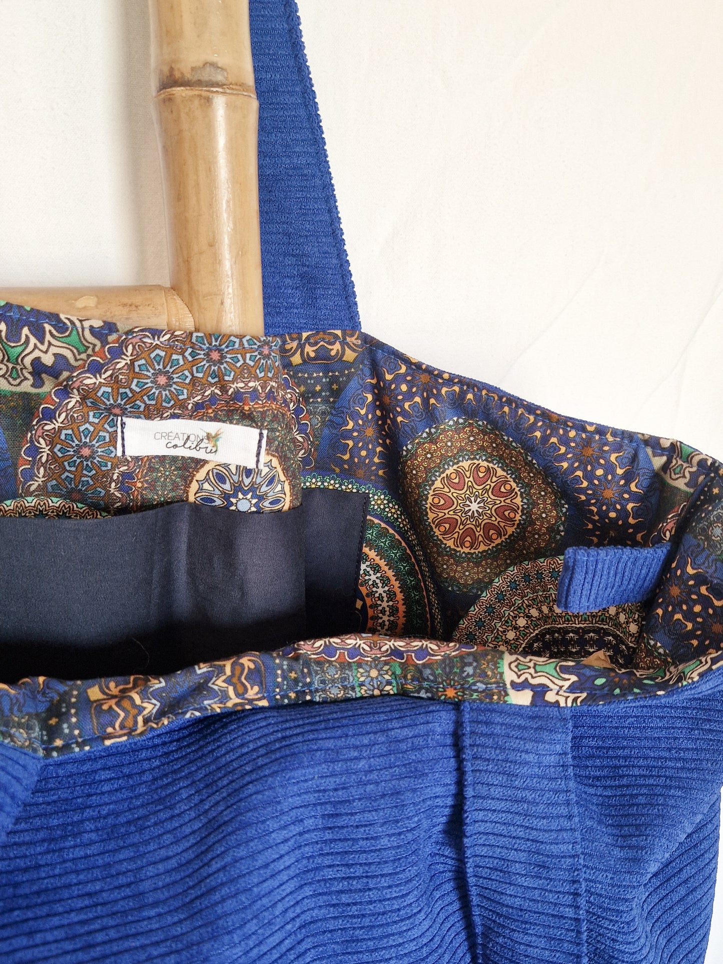 Sac en velours Bleu Electrique