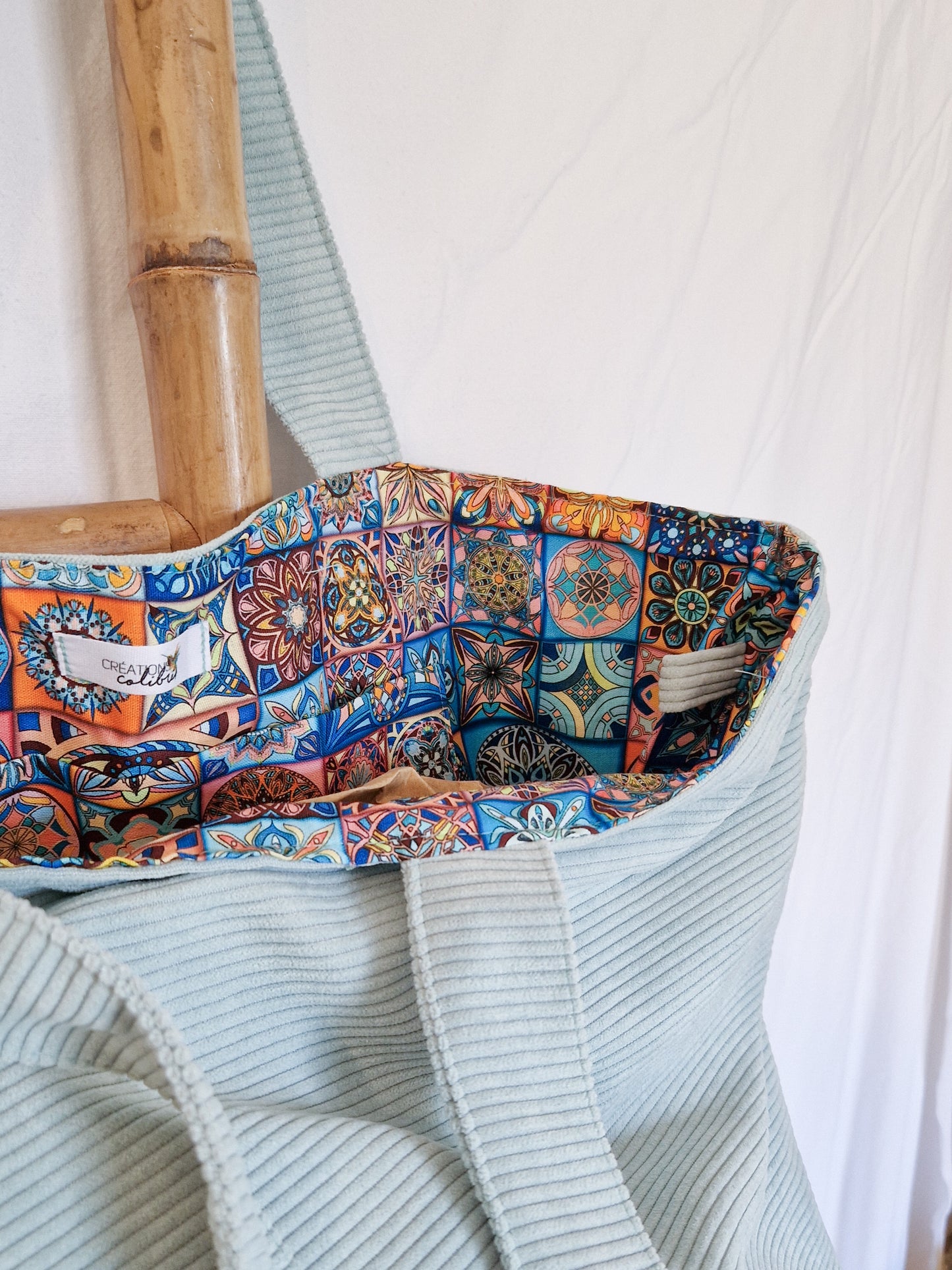 Sac en velours Turquoise