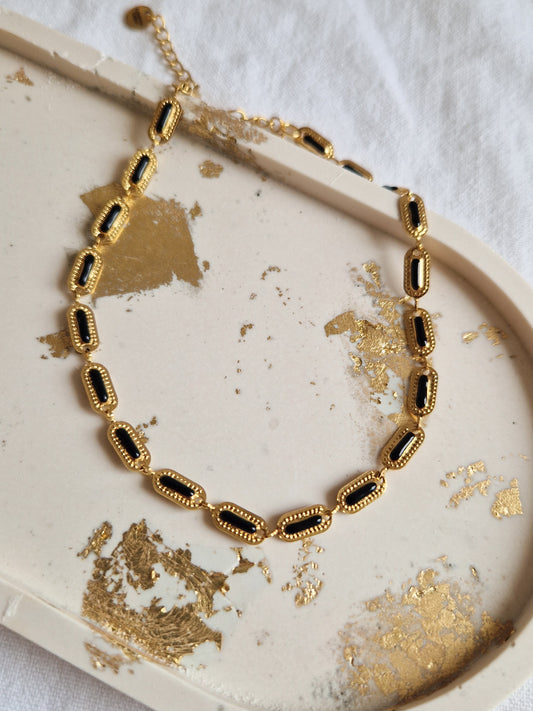 Bracelet de cheville Kaya Noir