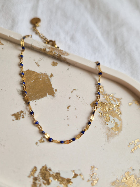 Bracelet de cheville Thelma bleu marine