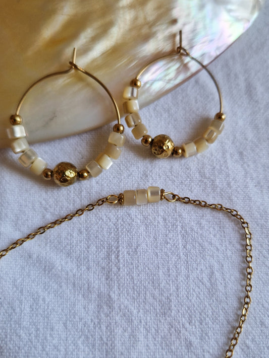 Boucles d'oreilles en Nacre