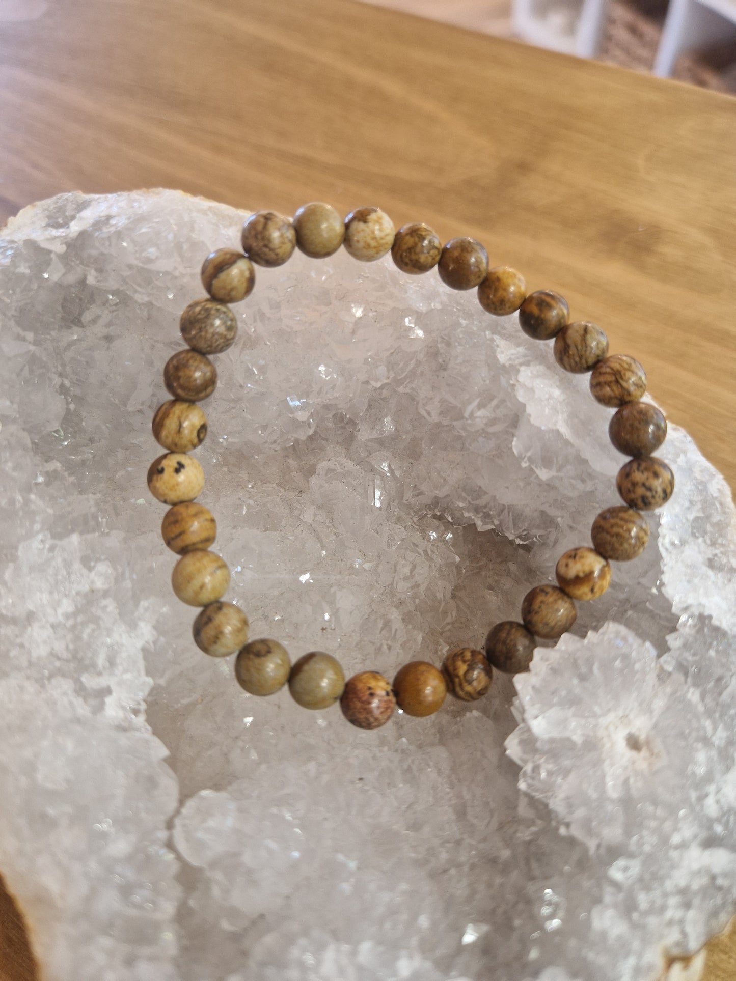 Bracelet lithothérapie - Jaspe Paysage