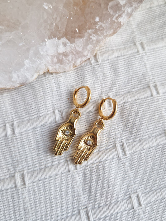 Boucles d'oreilles Main Protectrice