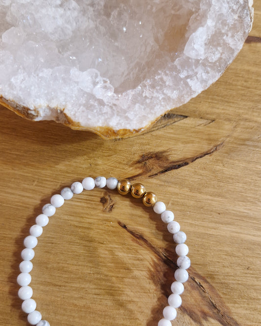 Bracelet lithothérapie - Howlite
