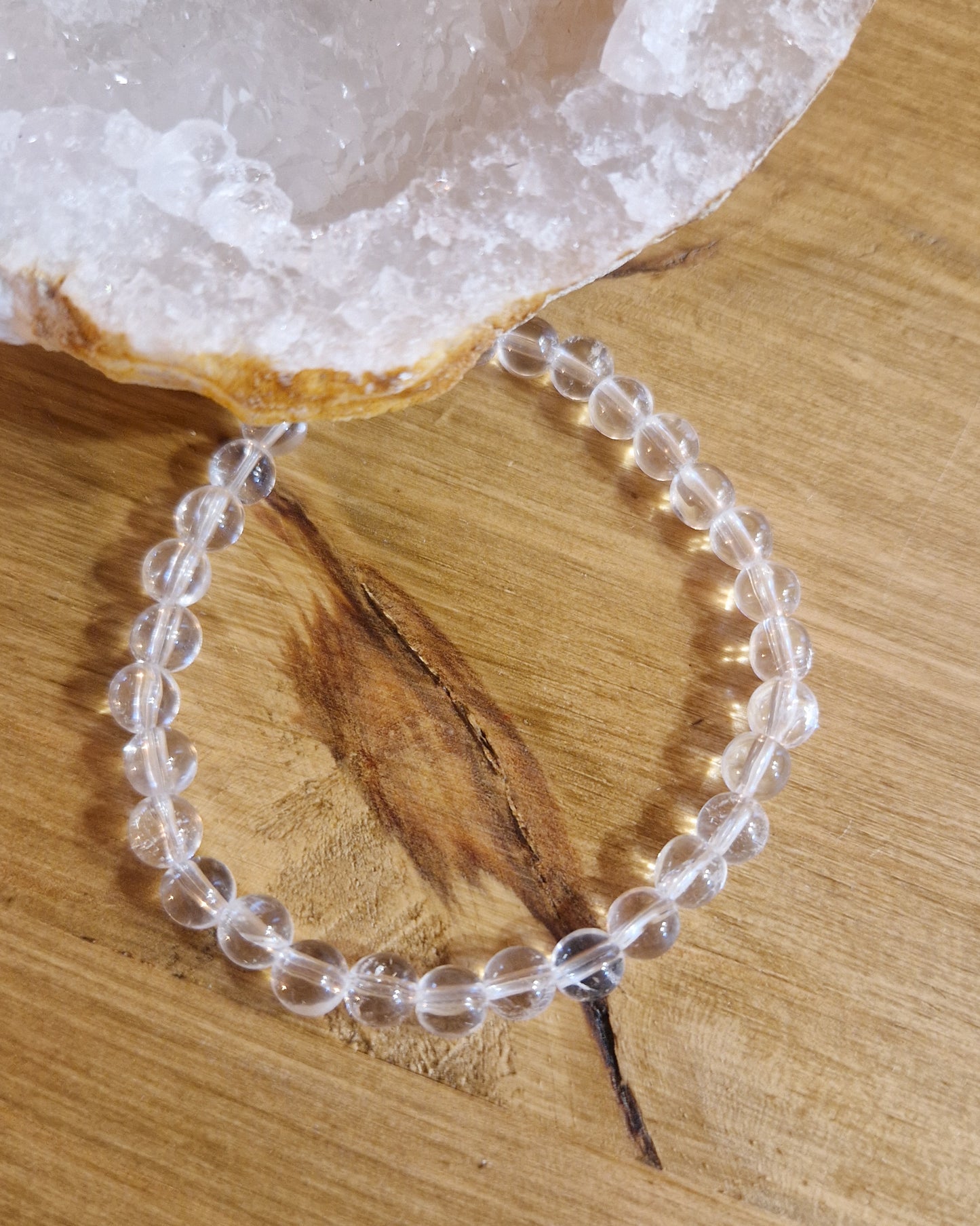 Bracelet lithothérapie- Cristal de roche