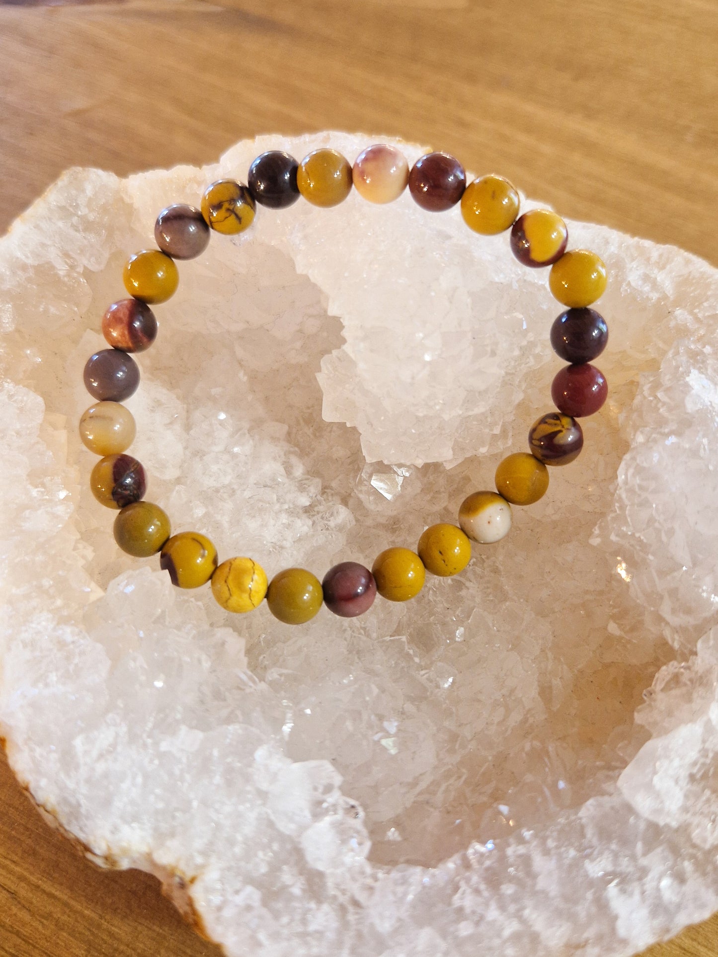 Bracelet lithothérapie - Jaspe Mokaïte