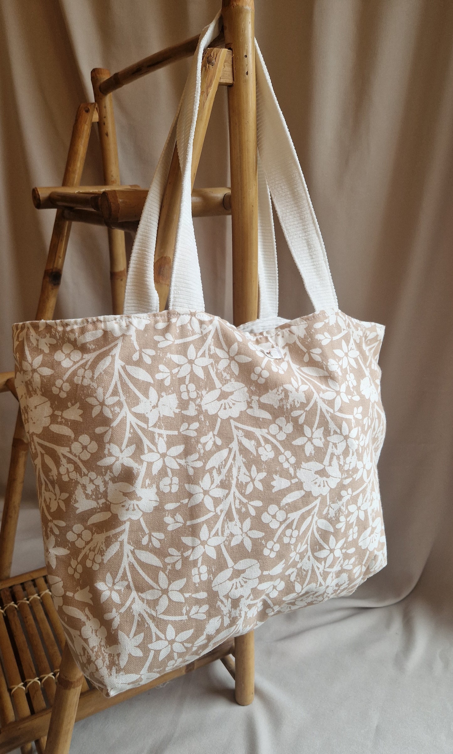 Sac velours Blanc réversible