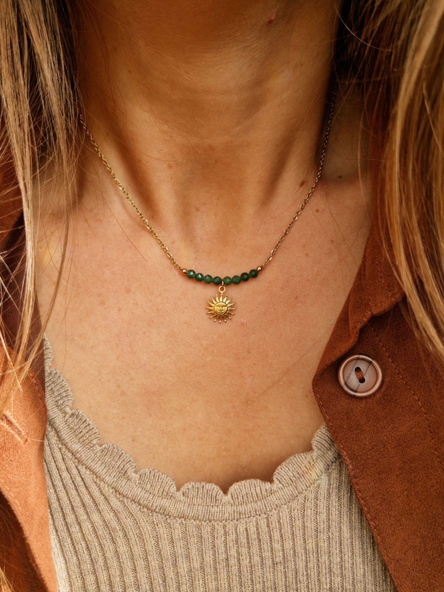 Collier Nala - Soleil vert