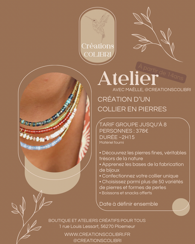Groupe : Atelier Création d’un collier en pierres