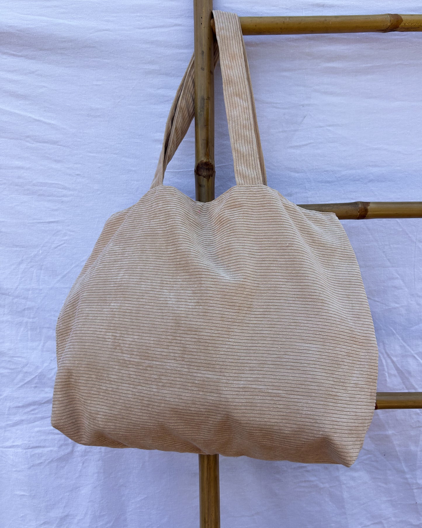 Sac velours Crème