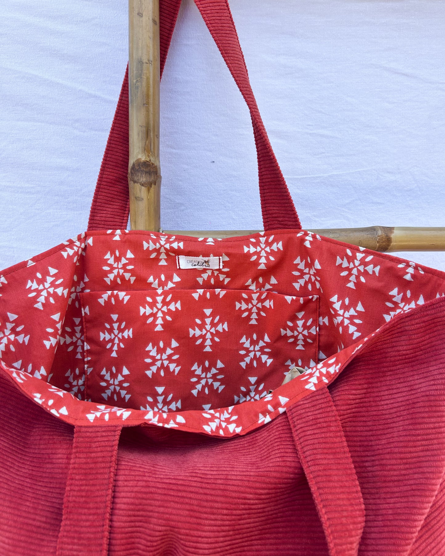 Sac en velours Terracotta