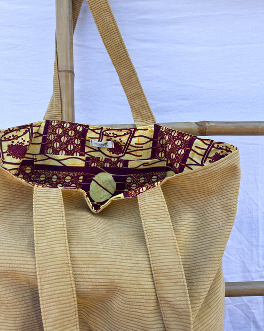 Sac en velours Moutarde