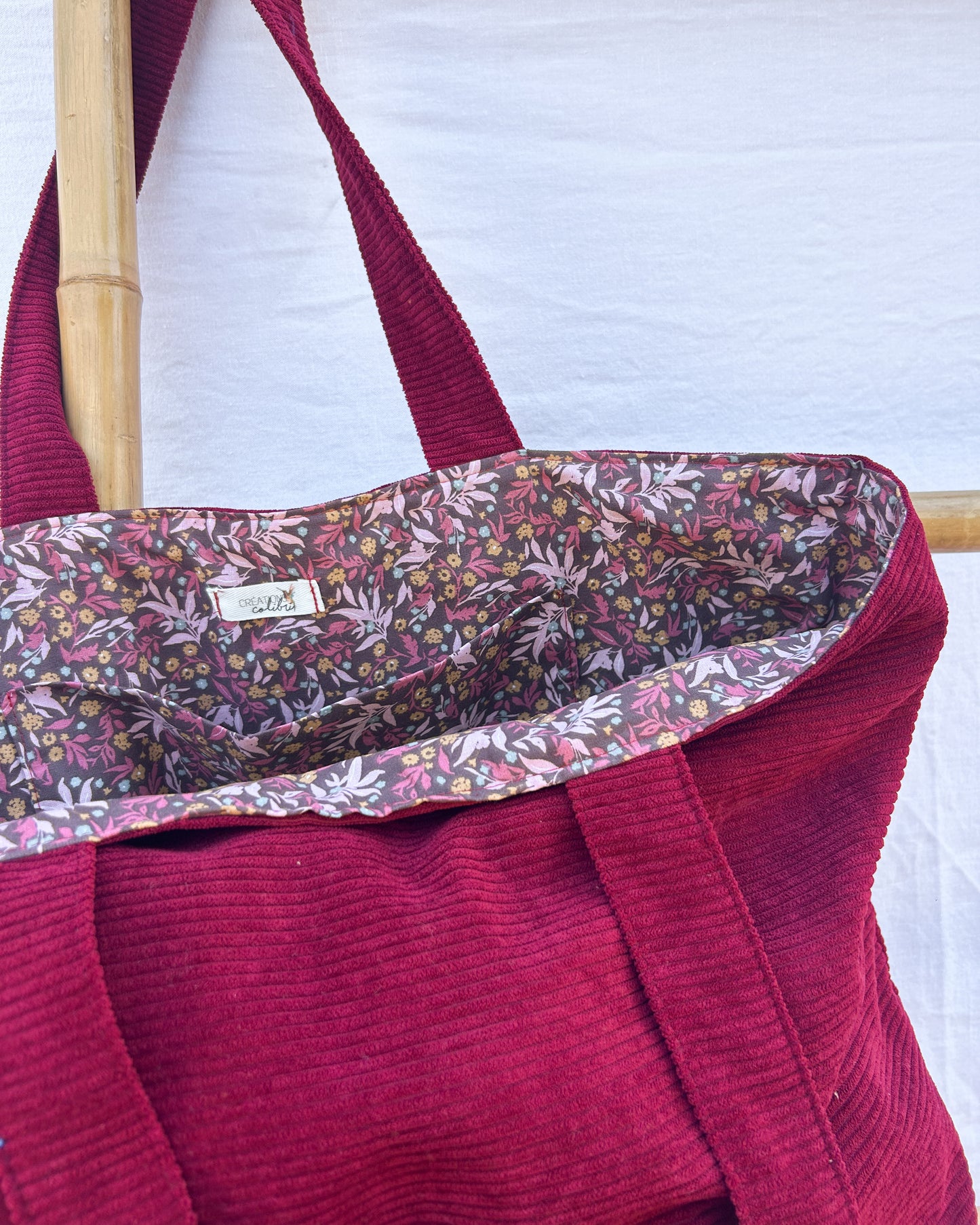 Sac en velours Bordeaux