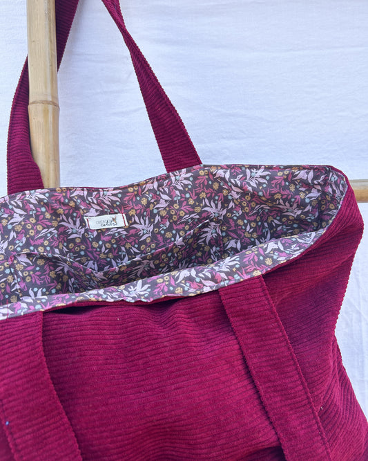 Sac en velours Bordeaux
