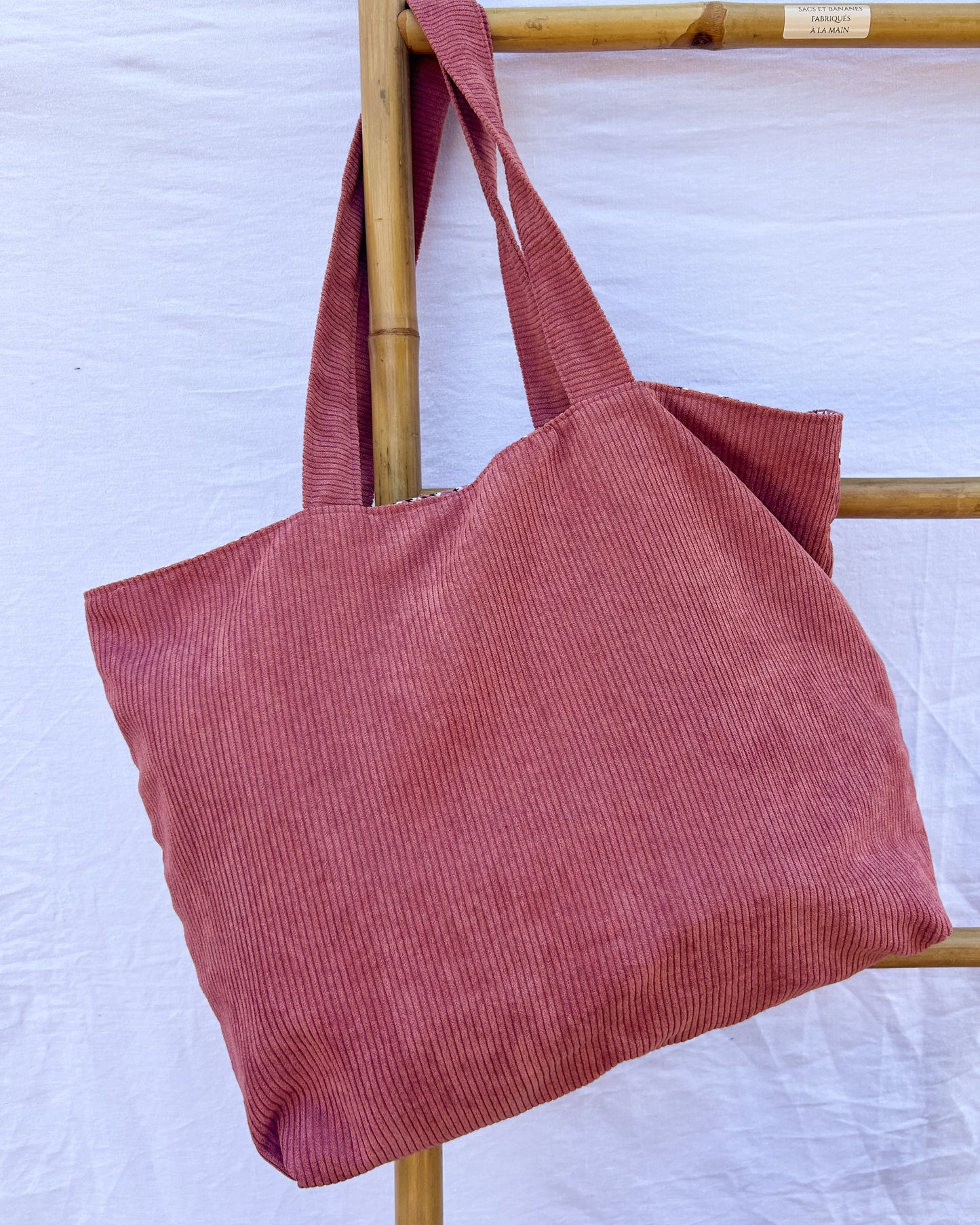 Sac velours Vieux Rose