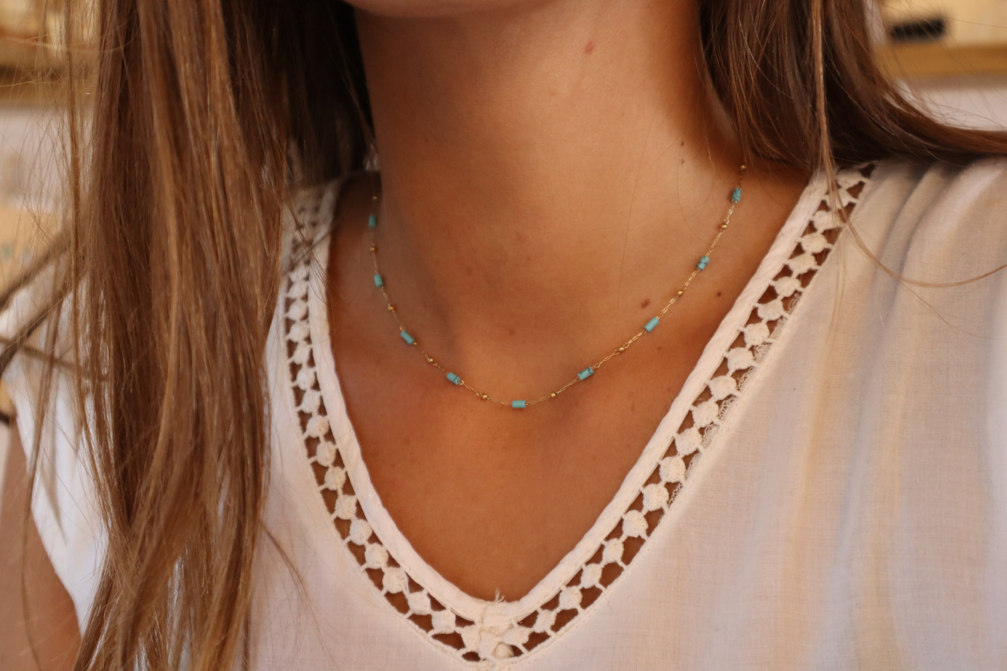 Ras de cou Belem Turquoise