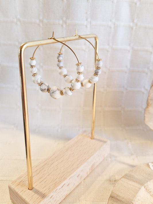 Boucles d'oreilles Cozu Howlite