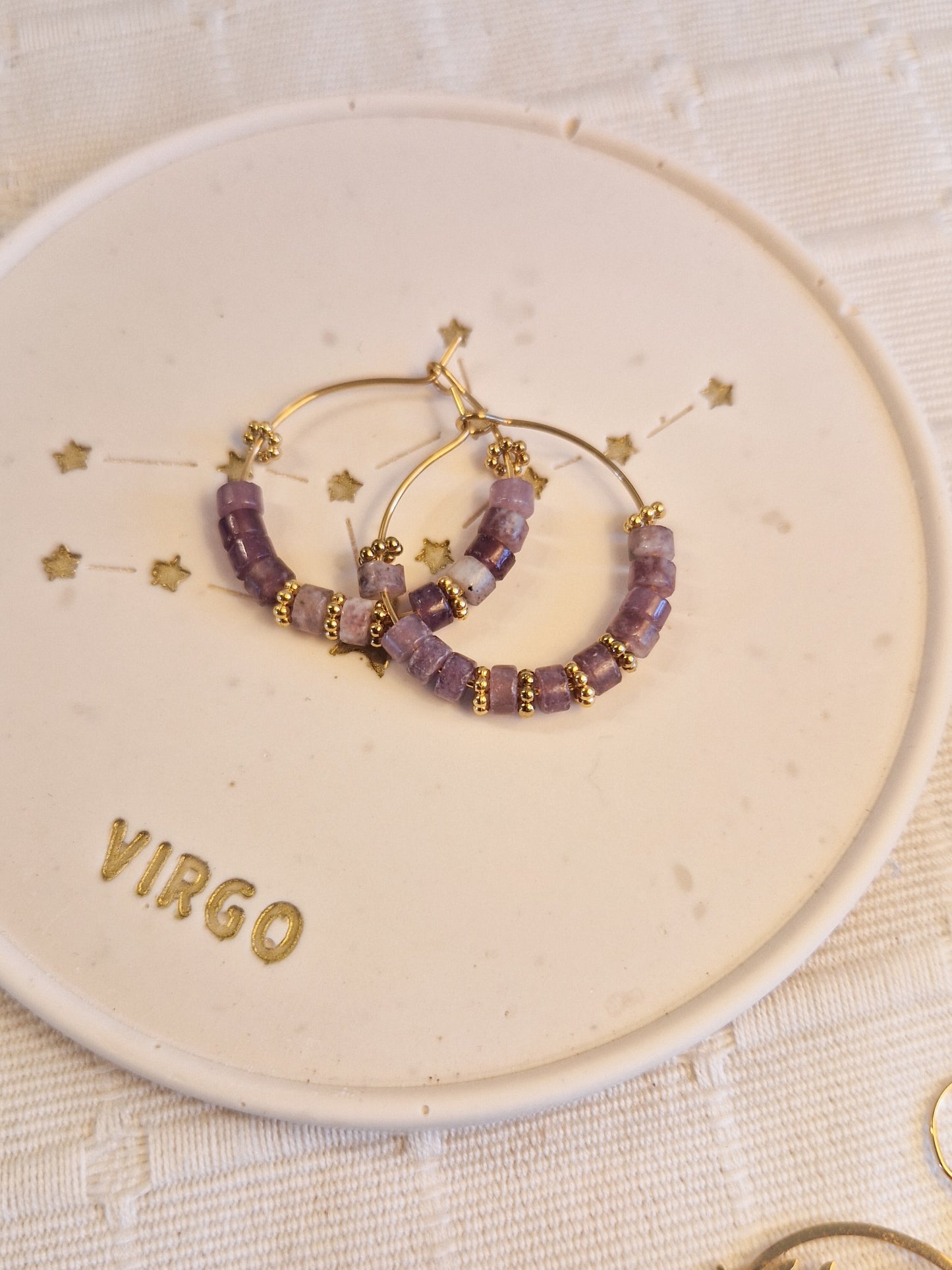 Boucles d'oreilles Colima Améthyste