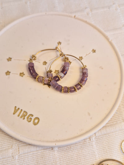 Boucles d'oreilles Colima Améthyste