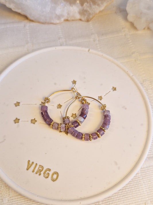 Boucles d'oreilles Colima Améthyste