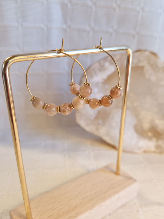 Boucles d'oreilles Bali Pierre de Soleil