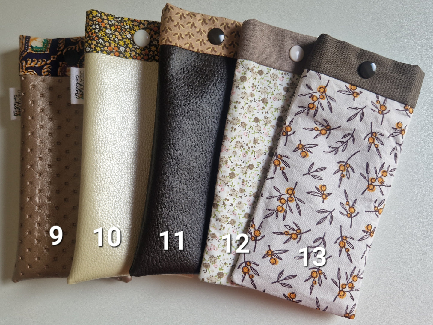 Étui à lunettes Tons marron - Creations Colibri