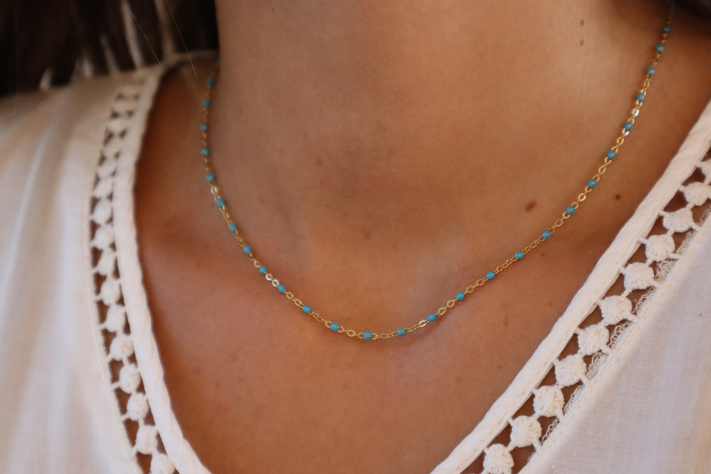 Ras de cou Iris - 14 couleurs - Or et argent