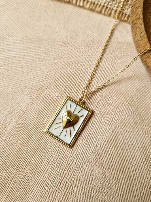 Collier Love - Blanc