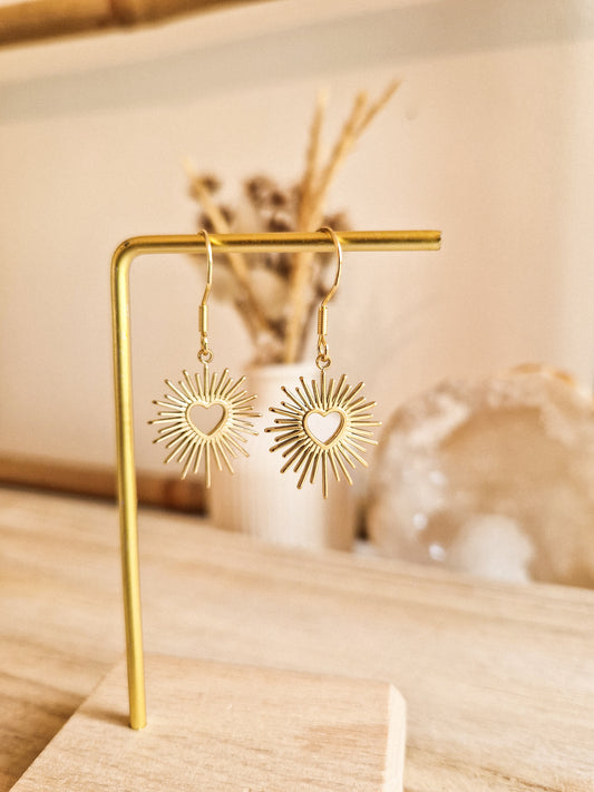 Boucles d'oreilles Cœur Scintillant